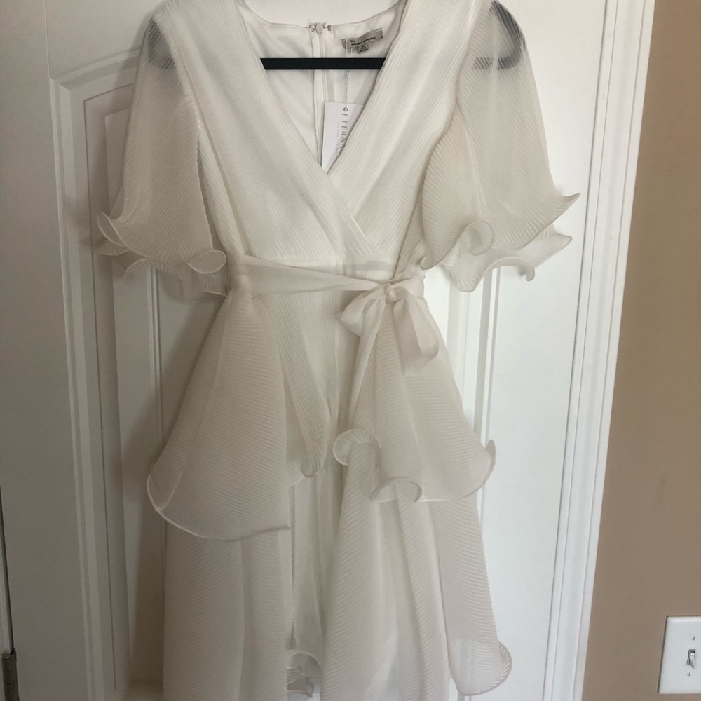 NWT white ruffle dress - Picture 3 of 11